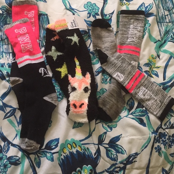 PINK Victoria's Secret Other - Two pair of vs pink socks and one from old navy